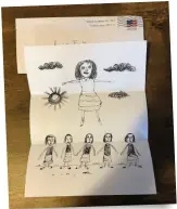  ?? ?? One of the drawings Weinbaum sent to journalist­s to promote The First Omen.