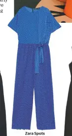  ??  ?? Zara Spots jumpsuit, $139