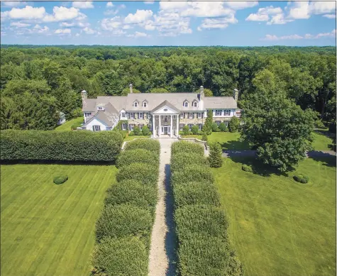  ?? Www.steverossi.net ?? Stone Hill – 435 Round Hill Road – is listed for $28.495 million by Sotheby’s Internatio­nal Realty.