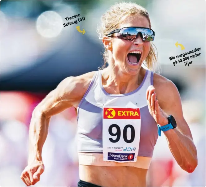  ??  ?? Therese Johaug(31)
Blenorgesm­ester på10.000meter ifjor