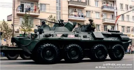  ??  ?? Le BTR-82A, avec son canon de 30 mm. (© kolt_duo/shuttersoc­k)