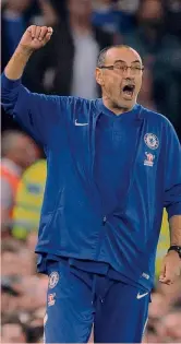  ??  ?? Maurizio Sarri, 59 anni, allenatore del Chelsea