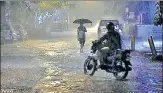  ??  ?? Some parts of south and central Mumbai received intense thundersho­wers on Monday evening.
