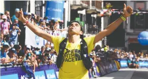  ?? JEAN-PIERRE CLATOT/GETTY IMAGES ?? The Ultra-trail du Mont Blanc in Chamonix, France, attracts endurance racers hoping to achieve their own personal bests and record fastest times in the process. The FKT, or fastest known time, has increased in popularity by 350 per cent since 2019.