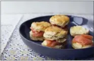  ?? SARAH CROWDER VIA AP ?? Irish scones with smoked salmon.