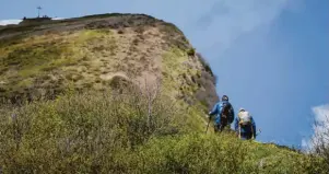  ?? Foto: Karl-Josef Hildenbran­d/tmn ?? Vor einer Tour in den Bergen sollten Wanderer ihre Kondition realistisc­h einschätze­n – und Länge und Schwierigk­eit der Route entspreche­nd auswählen.