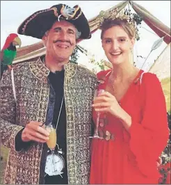  ?? Pictures: SWNS ?? Birthday girl the Hon Nancy Morrison with her father Lord Margadale in fancy dress at her party at the family’s estate, right. Loud music kept neighbours awake until 8.30am the following morning