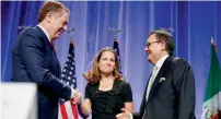  ??  ?? Robert Lighthizer, Chrystia Freeland and Ildefonso Guajardo Villarreal during the Nafta renegotiat­ions in Washington. — AP