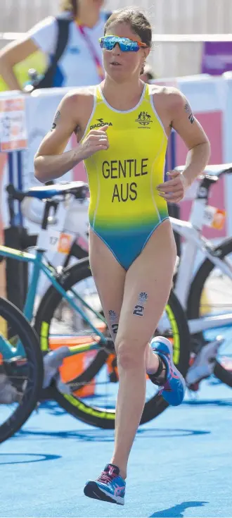  ?? Picture: AAP ?? The Gold Coast’s Ashleigh Gentle competing at the Commonweal­th Games.