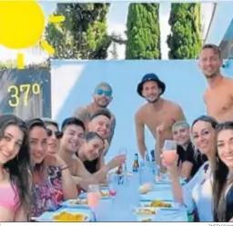  ?? INSTAGRAM ?? Ocampos, Banega, Franco Vázquez y De Jong, en el polémico almuerzo.