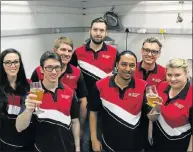  ?? Picture: RIAAN MARAIS ?? TEAM WORK: The NMMU micro-brewery group are heading to Johannesbu­rg to pit their beers against 14 other universiti­es from around the country. Team members are, from left, Anli Hattingh, Stephen Clarke, Kenneth Oosthuizen, Dale Annear, Ned Camille,...