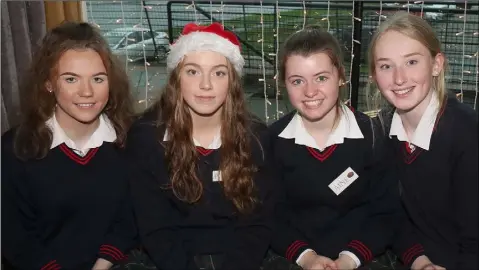  ??  ?? Kaci O’Connor, Molly Frost, Aine Byrne and Cora Redmond at the Truffle Shuffle stall at the St Mary’s CBS Craft Fair in the Riverside Park Hotel.