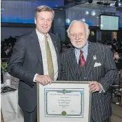  ??  ?? Mayor John Tory and Dr. Joseph Lebovic