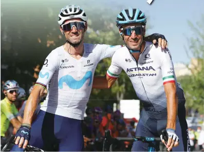  ?? Photo: AFP ?? Alejandro Valverde (left) and Vincenzo Nibali