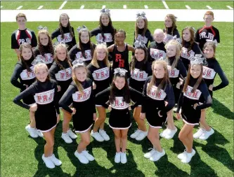  ?? Photograph courtesy of LifeTouch ?? Junior High Blackhawk cheerleade­rs are coached by Carolyn Starnes.