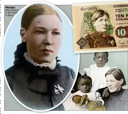  ??  ?? e h
PRAISE: Mary Slessor is still hailed in Africa