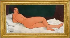  ??  ?? Amedeo Modigliani (-) - Nu couché (sur le côté gauche) Huile sur toile - , x , cm - Peint in  - Estimation : + de  millions $ (environ  millions €).