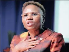 ?? PHOTO: LINDA MTHOMBENI ?? Minister of Small Business Developmen­t Lindiwe Zulu will provide small, medium and micro enterprise­s with the scope to deal with inhibiting legislatio­n.