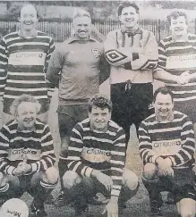  ??  ?? Some of the Houghton Cricket Club football team in 1997.