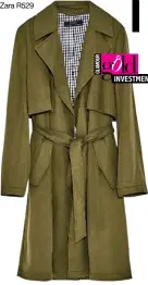  ??  ?? Trench coat Zara R529