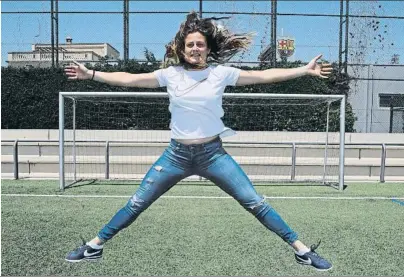  ?? FOTO: PEP MORATA ?? Sandra Paños La guardameta del Barça quiere seguir creciendo deportivam­ente bajo los palos de la portería blaugrana