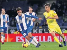  ??  ?? CIEN POR CIEN PERICO. Óscar Melendo, jugando en el Espanyol.