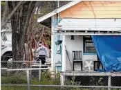  ?? SCOTT OLSON / GETTY IMAGES ?? Law enforcemen­t officials continue Thursday scouring the home of Mark Anthony Conditt in Pflugervil­le, Texas. A 25-minute video left by Conditt left no clues to a motive for the Central Texas bombings.