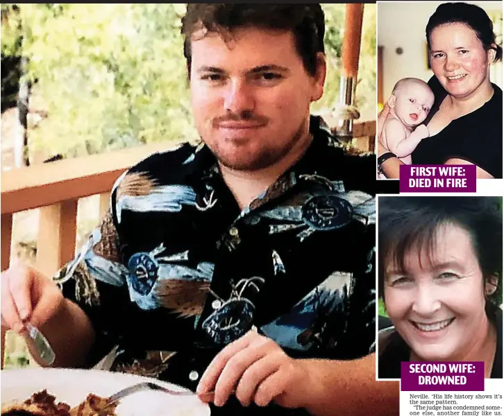  ??  ?? No remorse: McPherson in the days he called himself Donald Somers. Inset top, Ira Kulppi and baby Natalie, below, Paula Leeson
FIRST WIFE: DIED IN FIRE
SECOND WIFE: DROWNED