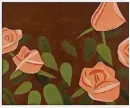  ?? CONTRIBUTE­D ?? Katz’s “Pink Roses 4,” the other centerpiec­e on display at the “Small Paintings” exhibit, is oil on linen, created on a 96-by-120inch canvas in 2012.