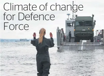  ??  ?? The New Zealand Defence Force will find its hands increasing­ly full with disaster recovery work as sea levels rise.