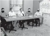  ?? /RUTH SORIANO ?? Conferenci­a de prensa del candidato a alcalde del PRI.