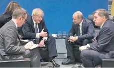  ?? ?? Boris Johnson meeting with Vladimir Putin.