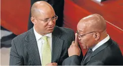  ?? Picture: Tebogo Letsie ?? Jacob Zuma with his attorney Michael Hulley, whose fees Zuma should pay, the DA says.