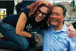  ?? PHOTOS COURTESY OF LORRIE MURRAY ?? Lorrie Murray, left, with internatio­nally renowned cellist Yo-Yo Ma, is the founder and executive director of the Alameda-based Bay Area Music Project in Oakland.