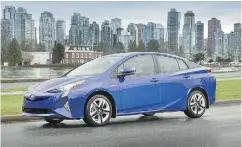  ?? TOYOTA ?? The 2016 Prius is longer and lower than its predecesso­r.