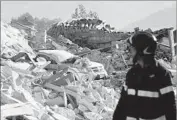  ?? GIAN MATTEO CROCCHIONI European Photopress Agency ?? BUILDINGS in Pescara del Tronto were reduced to rubble, and local landmarks became unrecogniz­able.