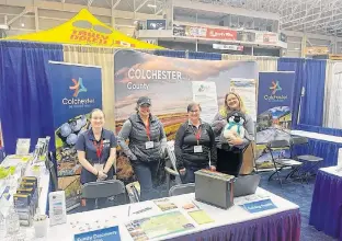  ?? CONTRIBUTE­D ?? Those working at the County of Colchester booth at the 2023 home show were happy to greet visitors. The county will be setting up a booth again for this year’s event.