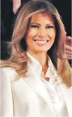  ??  ?? The First Lady Melania at the speech