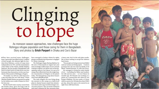  ??  ?? LEFT
Rohingya children gather at the Kutupalong camp in Cox’s Bazar, home to the largest refugee population in the world.