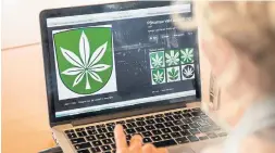  ?? RAIGO PAJULA/AFP/GETTY IMAGES ?? The logo of Kanepi, whose name means “cannabis,” now includes a pot leaf.