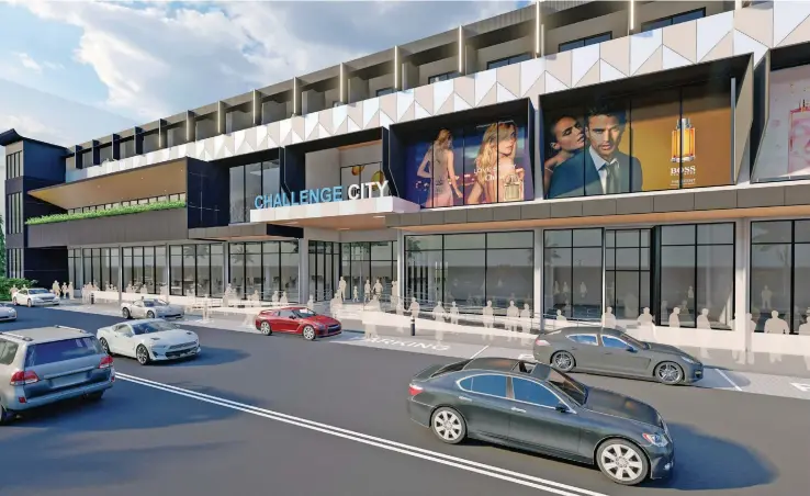  ?? ?? An artist impression of Challeneg City multiplex, which will replace the old Cathay Hotel, and include a 300-seat conference facility that overlooks the Churchill Park, Lautoka.
