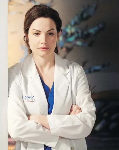  ?? CTV ?? Canadian-born actress Erica Durance is determined to make every second count during the final season of Saving Hope.