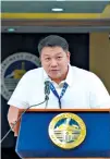  ?? ?? Commission­er Bienvenido Y. Rubio delivered a congratula­tory message to 113 loyalty awardees and 58 customs officers who completed their postgradua­te degrees in 2023 during the fourth flag-raising ceremony of the BoC this year.