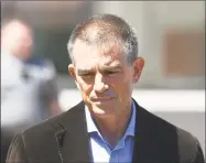  ?? Tyler Sizemore / Hearst Connecticu­t Media ?? Fotis Dulos speaks after making an appearance at state Superior Court in Stamford on June 26.