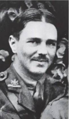  ??  ?? First World War poet Wilfred Owen began writing anti-war poetry while at Craiglockh­art War Hospital in Edinburgh