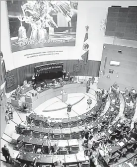  ?? Foto Jesús Villaseca ?? Sesión en el pleno del Senado, el 13 de marzo de 2018