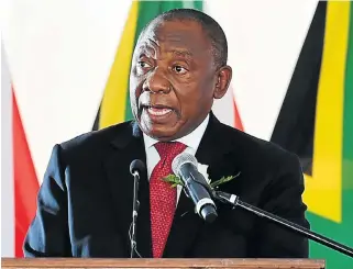  ?? /GCIS ?? On a collision course: President Cyril Ramaphosa’s determinat­ion to combat corruption in the government and deal decisively with state capture has caused ructions within the governing ANC.