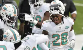  ?? Photograph: Adrian Kraus/AP ?? The Miami Dolphins looked like they were set for a playoff appearance until the wheels came off in their final game of the season.