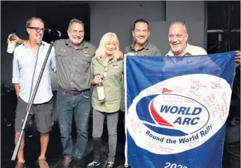  ?? ?? Stefano Palumbo (ARC head office), Kirsten Schreuder (ZYC commodore), Michelle Banwell (ZYC entertainm­ent officer), Carlos dos Santos (ZYC vice-commodore) and Mike Oliver (ZYC manager)