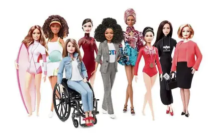  ?? — AFP ?? Representa­tion for all women: Mattel has made many changes over the years by introducin­g different career women multiple body types and skin tones.